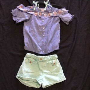 Nicole Miller floral girl outfit.  Size 5.